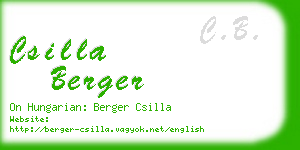 csilla berger business card